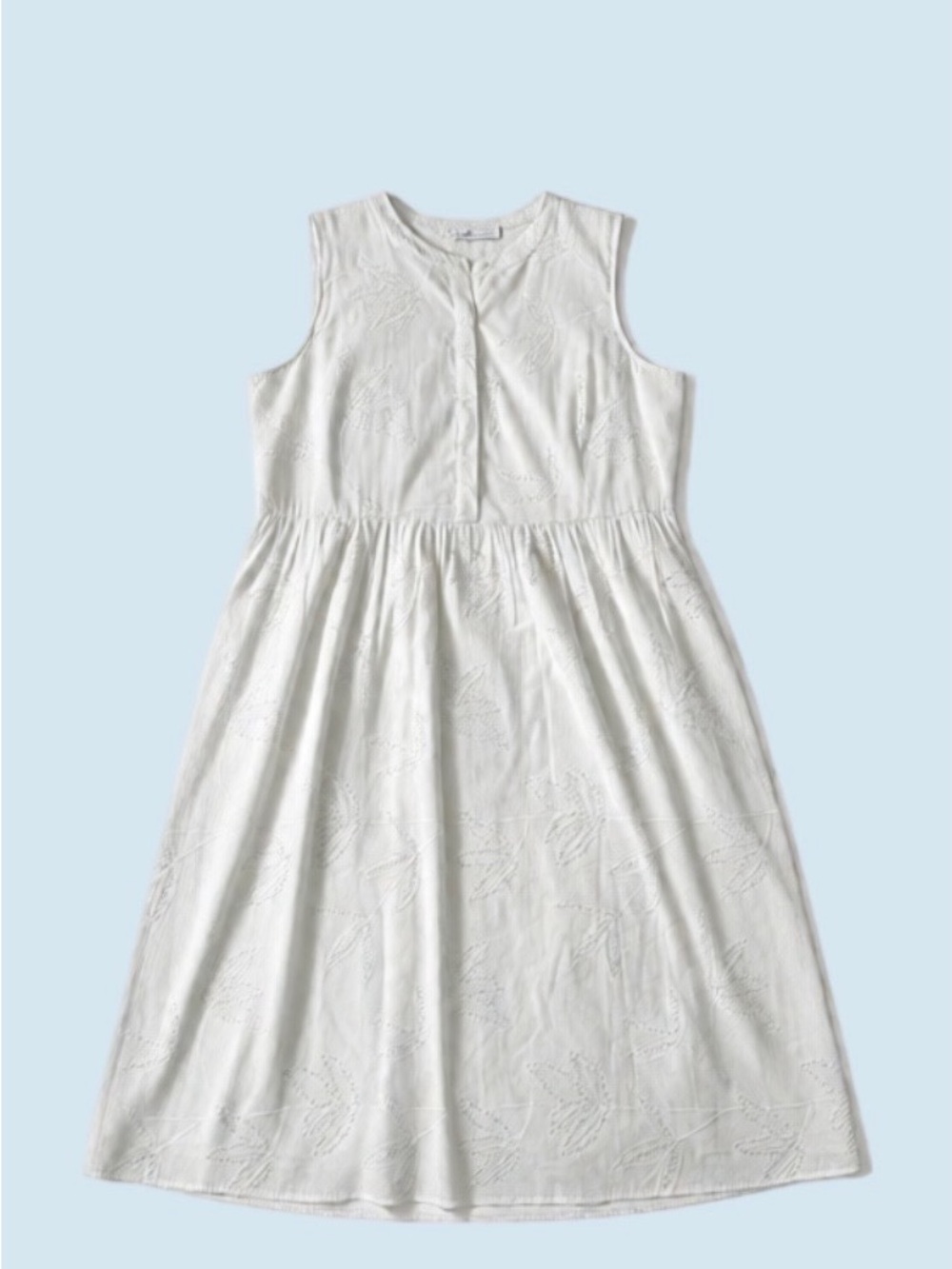 Croft & Barrow White Sleeveless Eyelet Cotton Dress